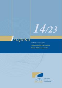 14/23 Irizpena urriaren 27koa, Euskadiko gardentasun Lege-aurreproiektuari buruzkoa